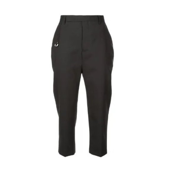 RICK OWENS SS19 BABEL  Black Easy Astaire Wool Trousers with hardware -  IT 44 - Picture 1 of 13